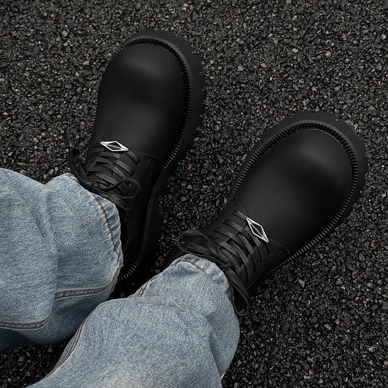 Leather Shoes For Man Platform Genuine Leather Big Size Shoes High Quality Designer Formal Platform Casual Shoes Outdoor