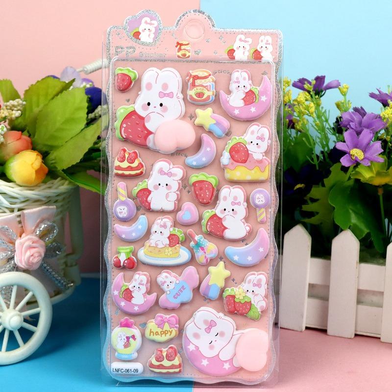 4 шт. 3D Мягкие Милые Ягодицы 3D Детские Наклейки Сквиши Животные Кролик Медведь Ручная Работа Декор для Чехлов Телефона Магазин BulingBulingStickers