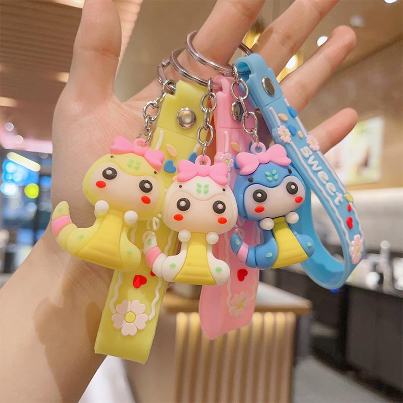 2025 год Креативный кулон в виде змеи со знаком зодиака брелок для ключей с надписью «Счастливый брелок», подвески для рюкзака, украшения для автомобиля, подарочные украшения