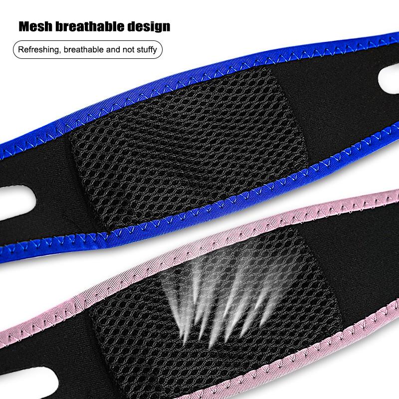 Ремешок для подбородка против храпа, нейлоновый эластичный дышащий пояс для рта против храпа