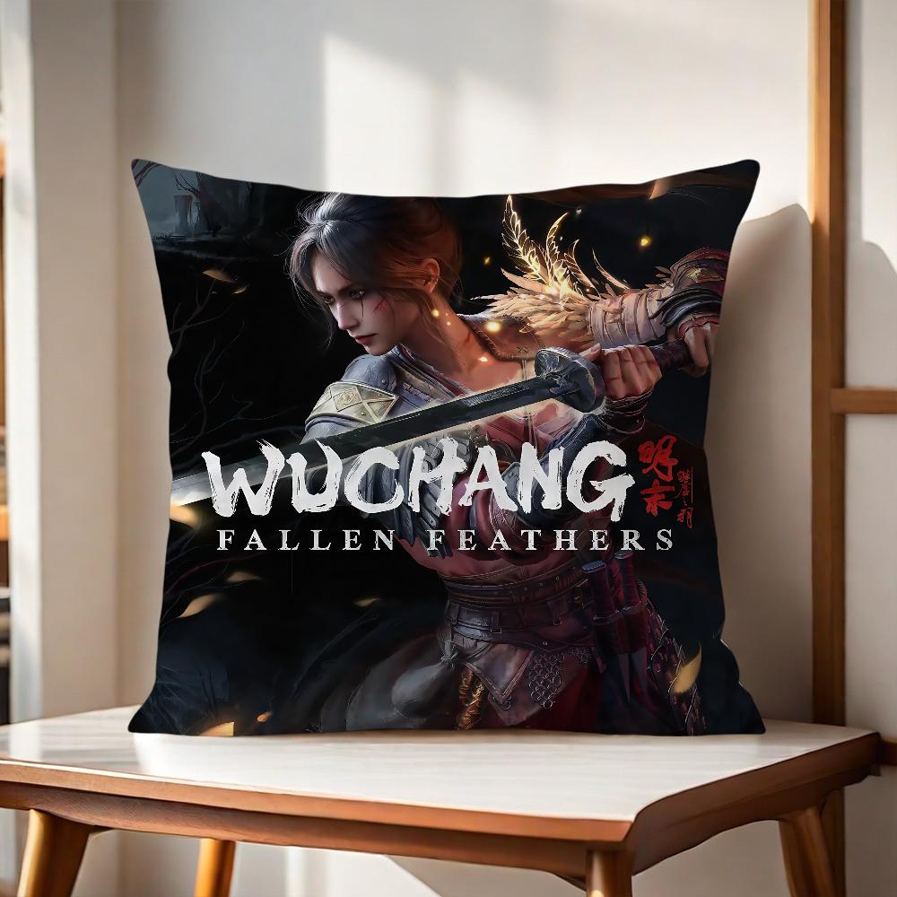 W-WUCHANG Fallen Feathers cushion cover For Pillow Sofa Printing Decoration Room Home Office Coffee Shop Car Nordic Simplicity