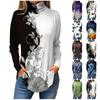 Tee Shirts For Women Fall Casual Long Sleeve Shirts Sweatshirt Solid Color High Neck Top Pullover