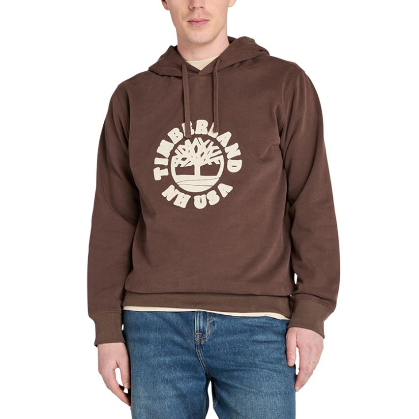 Timberland Теплая толстовка-пуловер с капюшоном в стиле колор-блок, мужские топы A6NKK-243