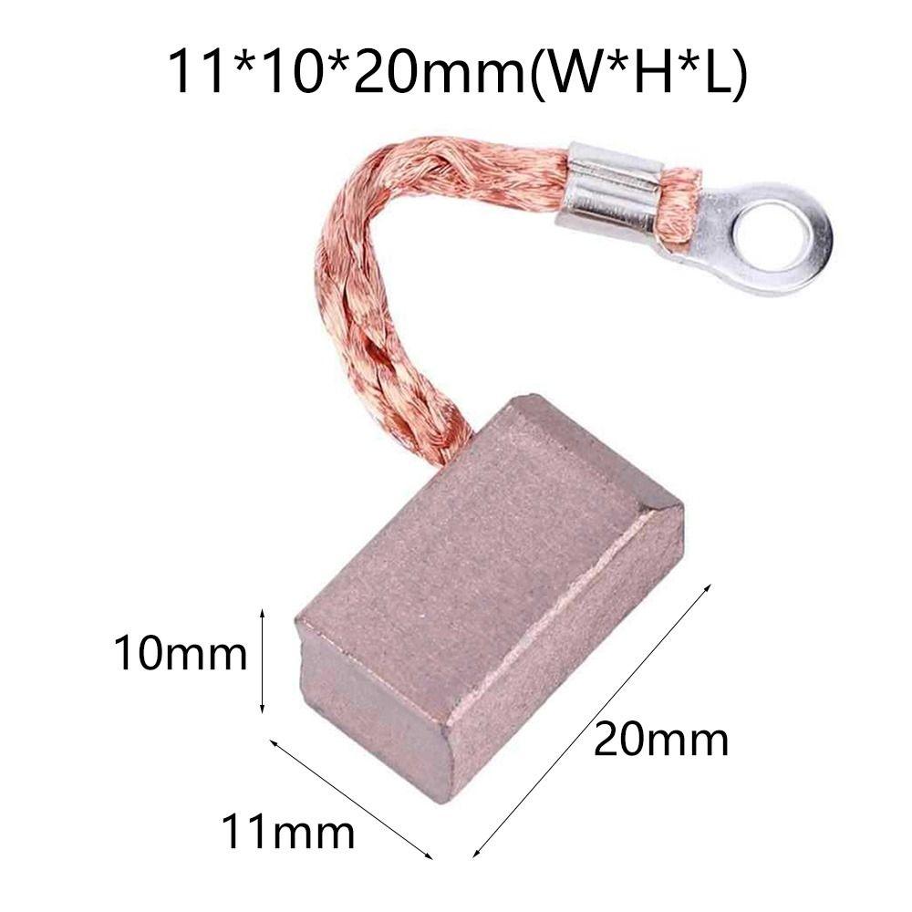 4pcs Hand Tools 11*10*20mm J465 Leads Generator Brush Replacement Carbon Brushes Wire Electric Motor