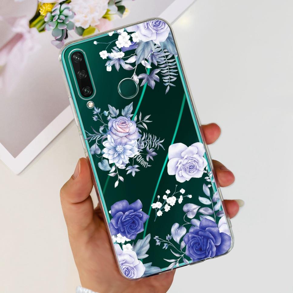 New Case For Huawei Y6p MED-LX9 Luxury Flower Love TPU Soft Silicone Back Cover For Huawei Y6p Y6P 2020 Bumper Phone Case Funda