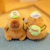 Simulation Capybara Pendant Multicolor Plush Capybara Keychain Cartoon Capybara Cute Fluffty Animal Doll Toy Accessories
