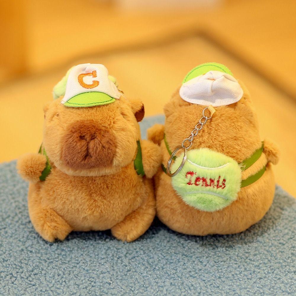 Simulation Capybara Pendant Multicolor Plush Capybara Keychain Cartoon Capybara Cute Fluffty Animal Doll Toy Accessories