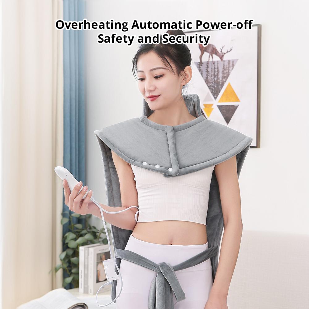 Электрическое согревающее одеяло-шаль для шеи, плеч, спины, грелка для облегчения боли, 9 настроек нагрева для женщин и мужчин