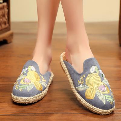 Toutiao - популярная женская обувь Guochao, вышитая этническая обувь из ткани, классные тапочки ручной работы, ссылка на активность