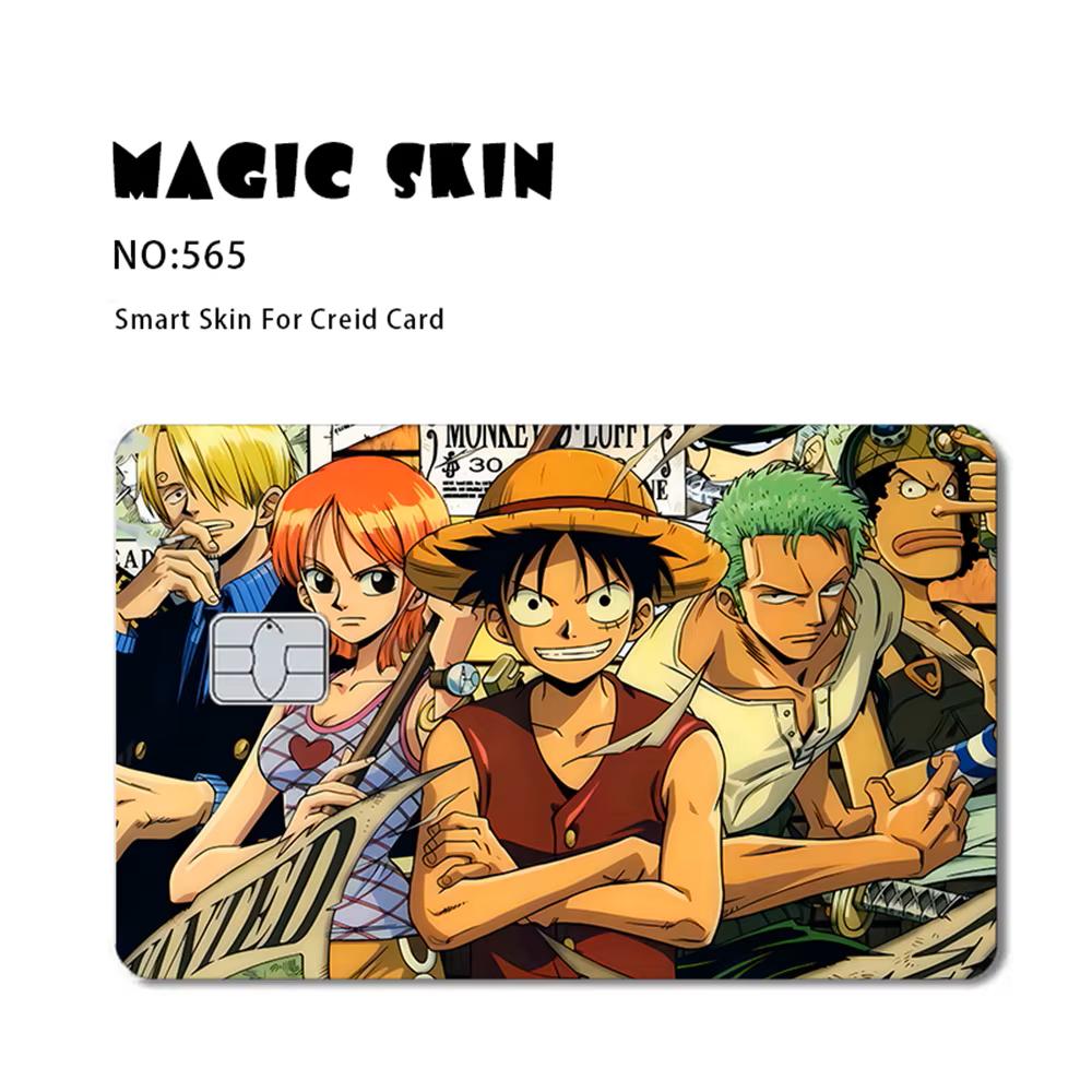 Аниме One Piece Луффи Зоро Эйс Робин Матовая ПВХ Наклейка Пленочная Лента Skin Для Кредитной Карты Дебетовой Карты Банковских Карт Наклейки Деколь Игрушки