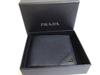 Authentic PRADA Navy blue Leather Bifold Wallet Compact Wallet #a691  Open box