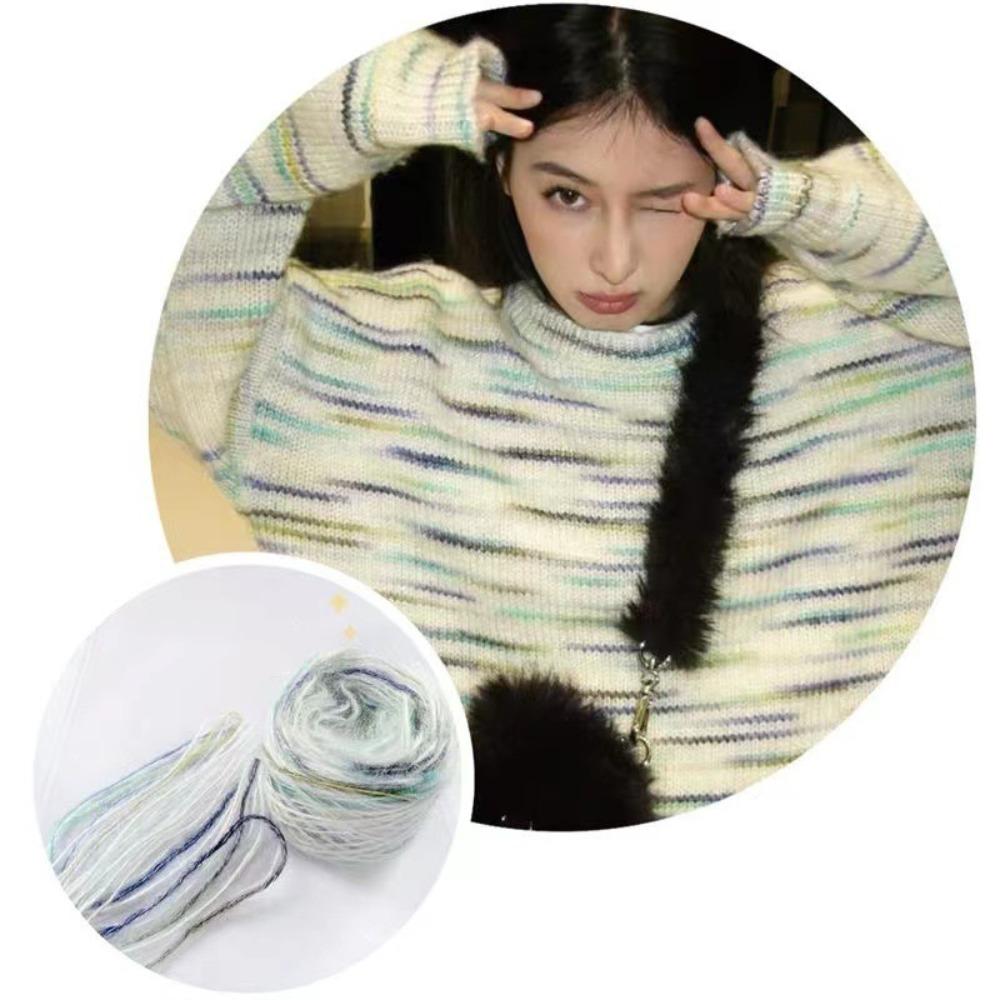 50g/roll Space Dyed Wool Yarn 150M Hand Knitted Yarn Colored Wool Yarn  For Sweaters and Scarves