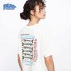 Summer New 100% Pure Cotton Short Sleeved T-shirt Cute Sardine Printed T-shirt Fashion Casual Commute Women's Clothing Harajuku