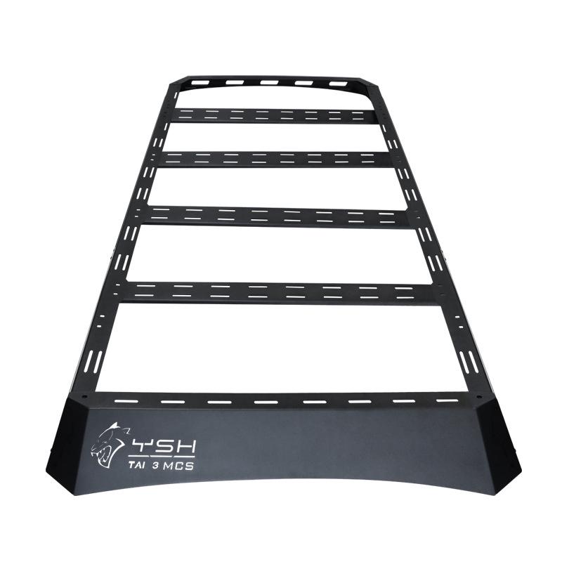 Equation Leopard Titanium 3 Black Panther Car Roof Rack with Side Ladder and Armor.