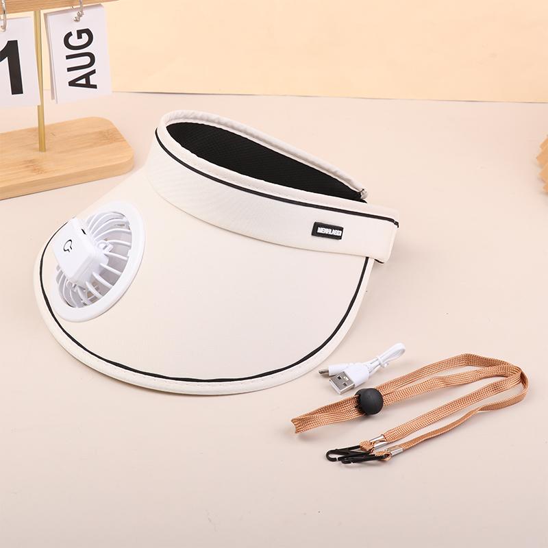 Breathable Cooling Fan Hat Usb Rechargeable Fans Hat Outdoor Travel Sun Hat Empty Top Large Brim With Fan For Women Gifts