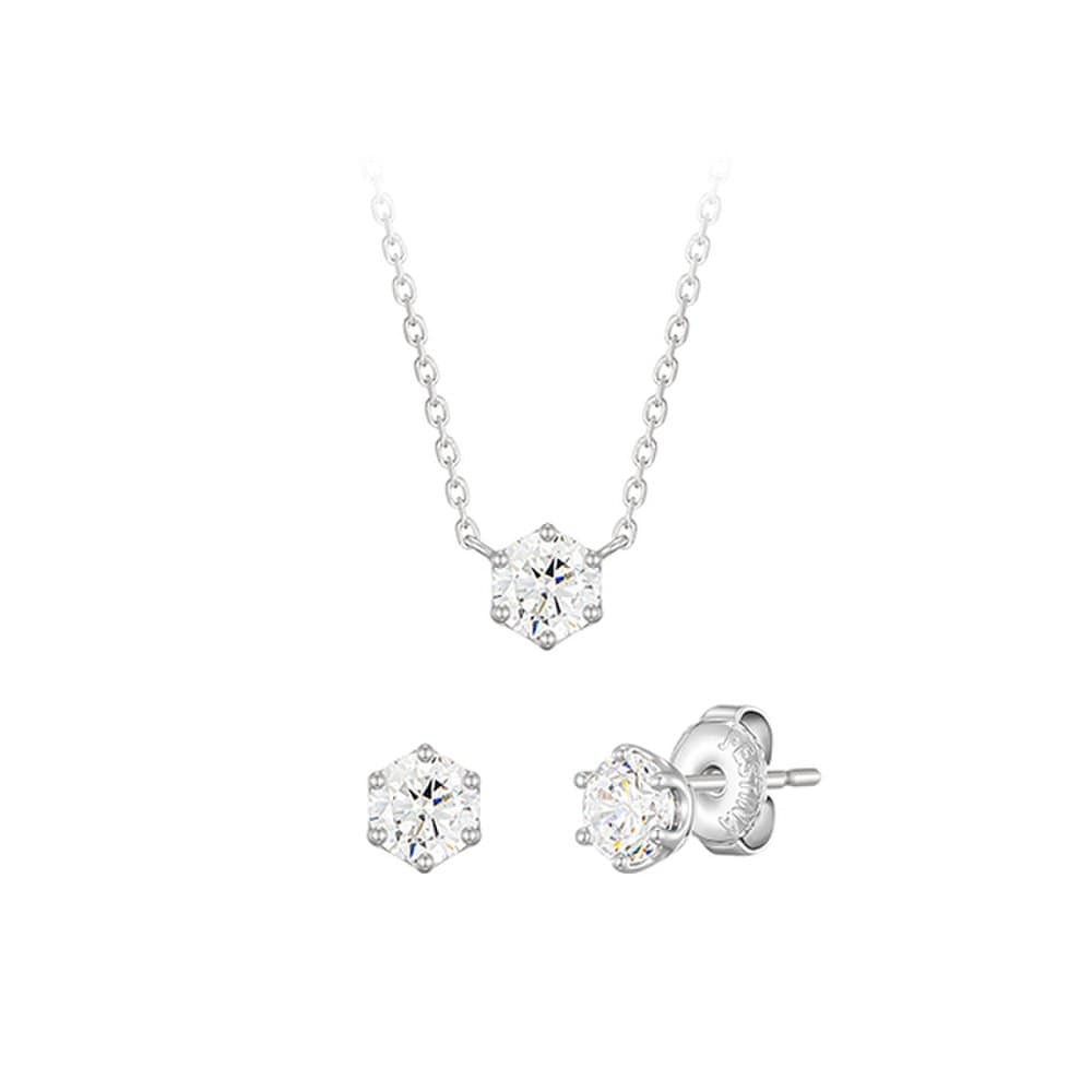 Набор ожерелье и серьги Whitemond (Набор-J0-0107)