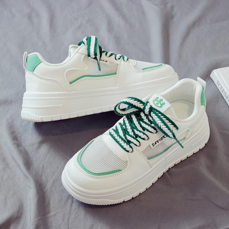 Универсальные новые весенние сетчатые туфли, кеды, папины кроссовки 2025, дышащие маленькие белые туфли, женская обувь, спорт и отдых