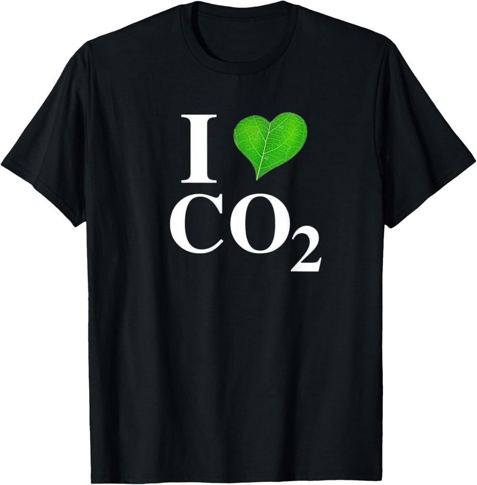Я люблю CO2 Углекислый газ Мистификация об изменении климата Глобальное потепление Подарок Унисекс футболка