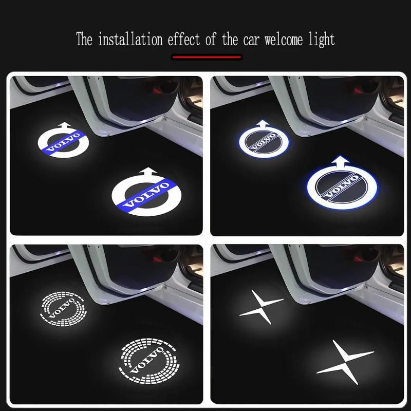 For Volvo Door Welcome Light LED Logo Projector Light Suitable For Volvo Rdesign Polestar AWD V50 S60 XC60 S40 XC40 XC90 V60 S8