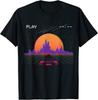 НОВАЯ ОГРАНИЧЕННАЯ Серия Synthwave Sunset Автомобильный Эстетичный Дизайн Отличная Идея для Подарка Футболка S-3XL Унисекс Футболка