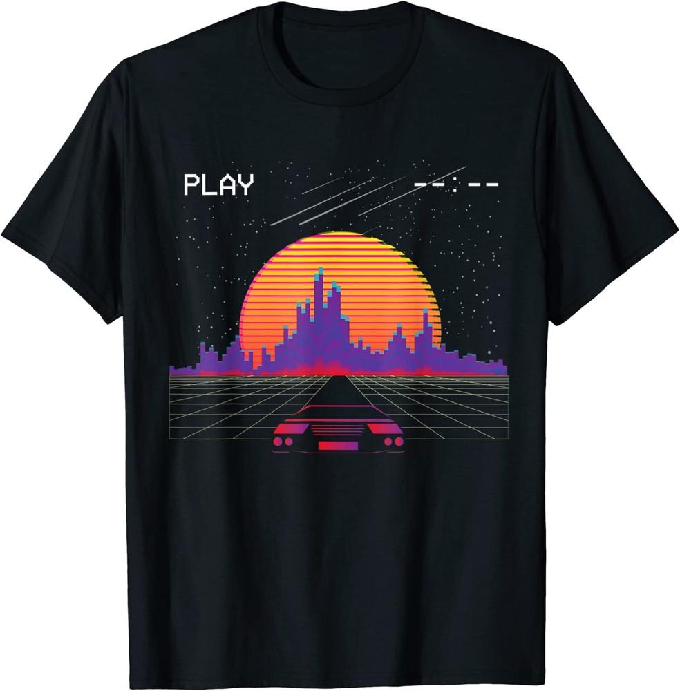 НОВАЯ ОГРАНИЧЕННАЯ Серия Synthwave Sunset Автомобильный Эстетичный Дизайн Отличная Идея для Подарка Футболка S-3XL
