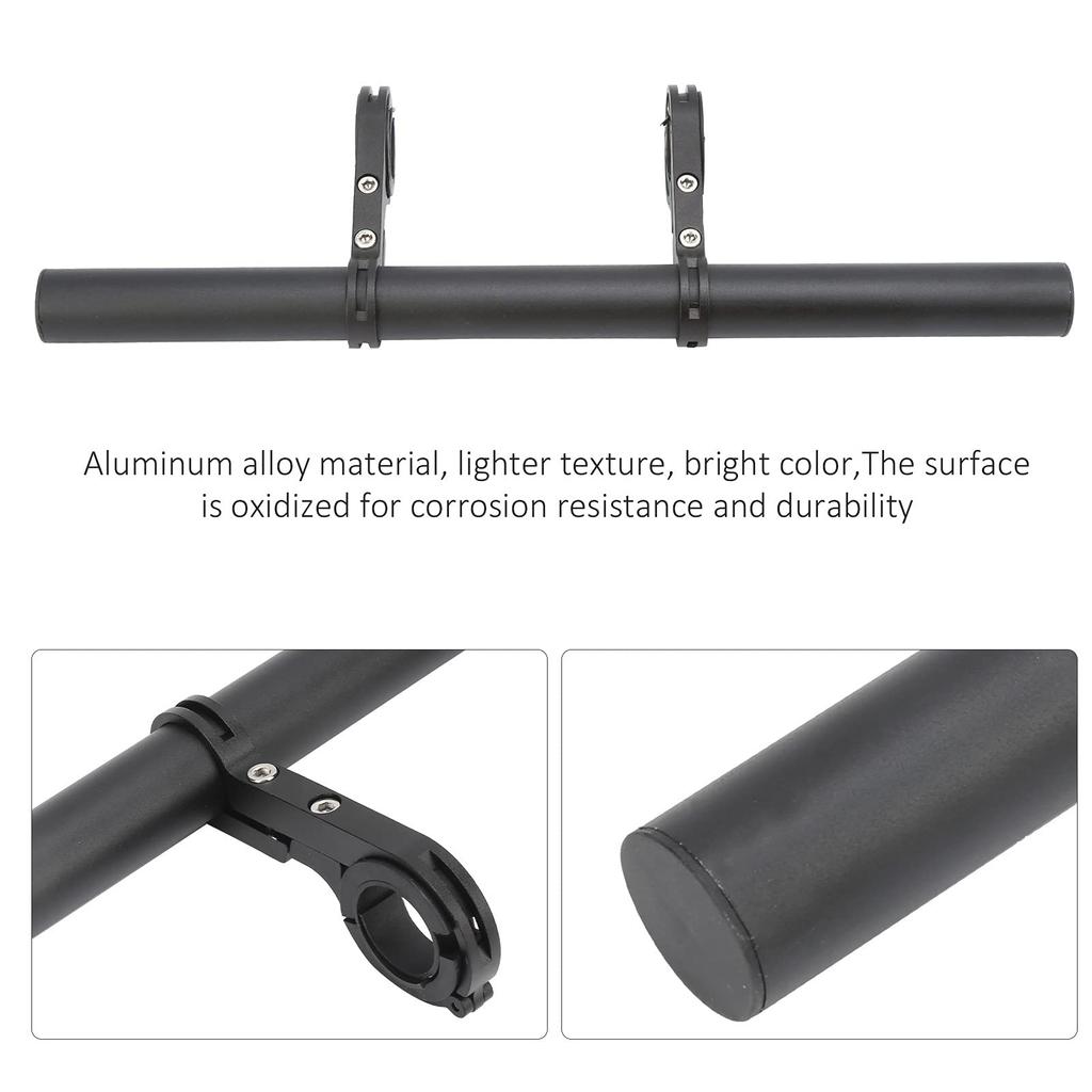 30cm Bicycle Handlebar Extension Bracket, Lightweight and Durable Alloy Handlebar Tube for Holding Cell Phones and Code Meters