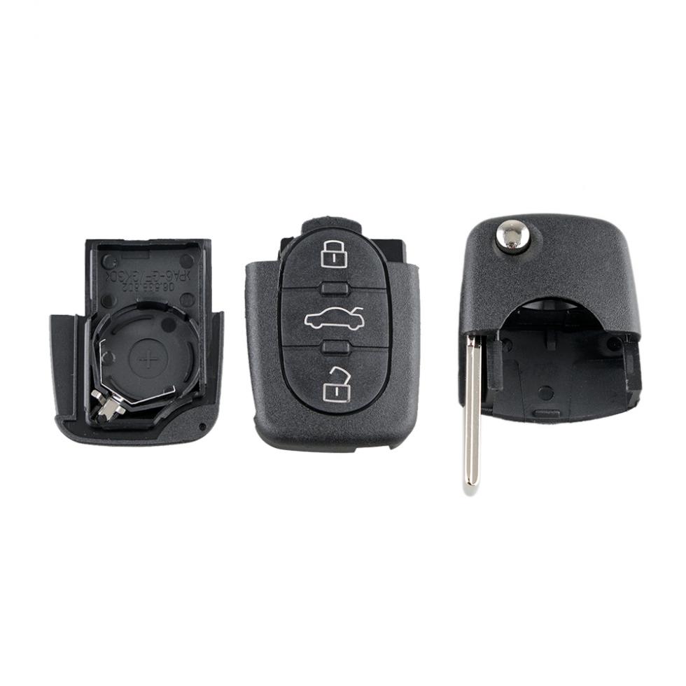 3 кнопки автомобильный брелок Замена корпуса с лезвием HAA откидная складная дистанционная крышка подходит для A2 A3 A4 A6 A8 TT