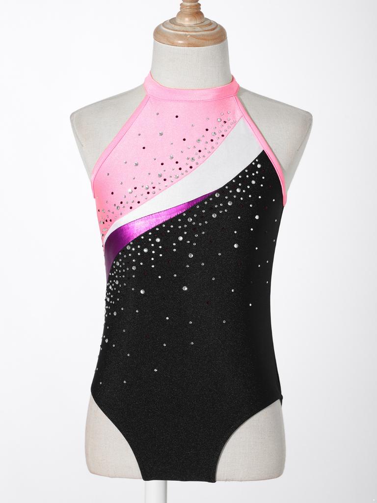 Детские гимнастические купальники без рукавов для девочек с шортами и повязкой для волос, велосипедка для балета, танцевальная одежда