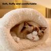 Спальный мешок для кошек, теплая кровать для домашних животных, уютный домик для кошек, флисовая палатка, гнездо для домашних животных, карманный мешок для сна на осень и зиму для домашних кошек