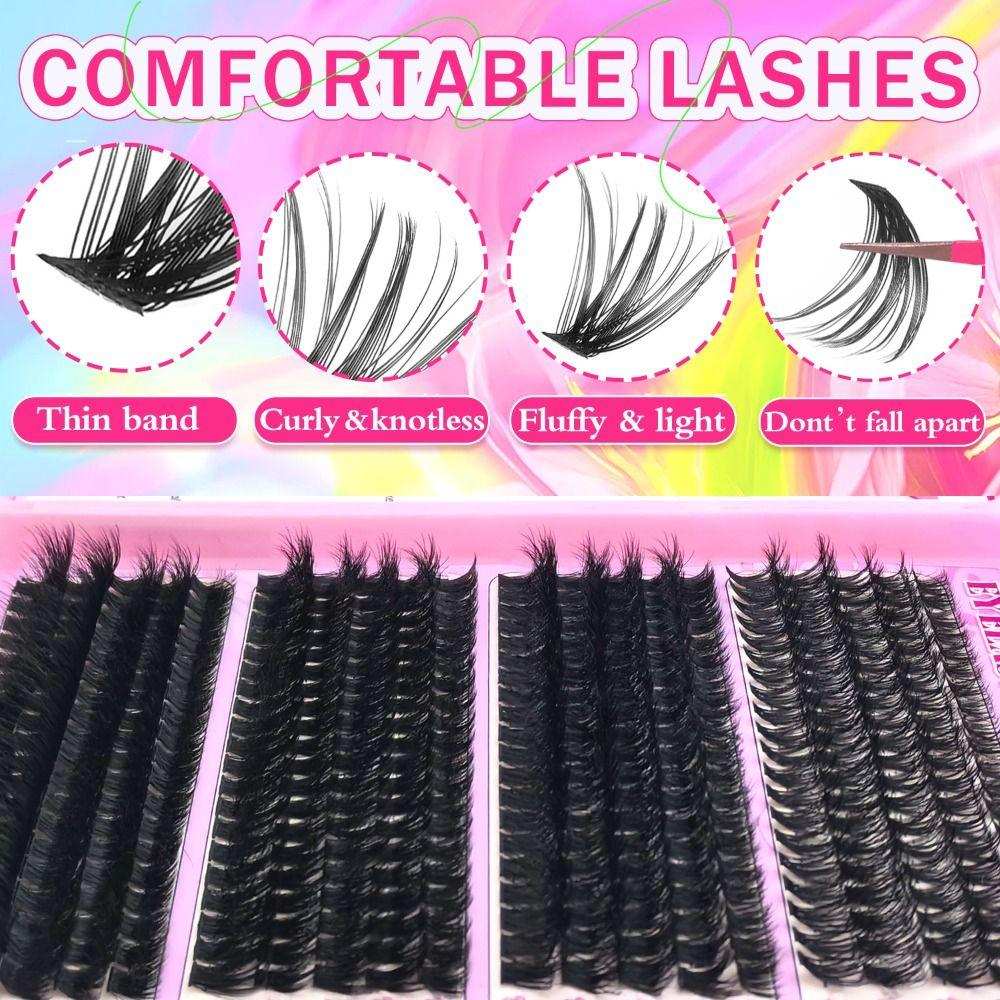 Wispy Style False Eyelashes Natural Look Fake Eyelash DIY Lash Extension Kit Eye Lash Extension
