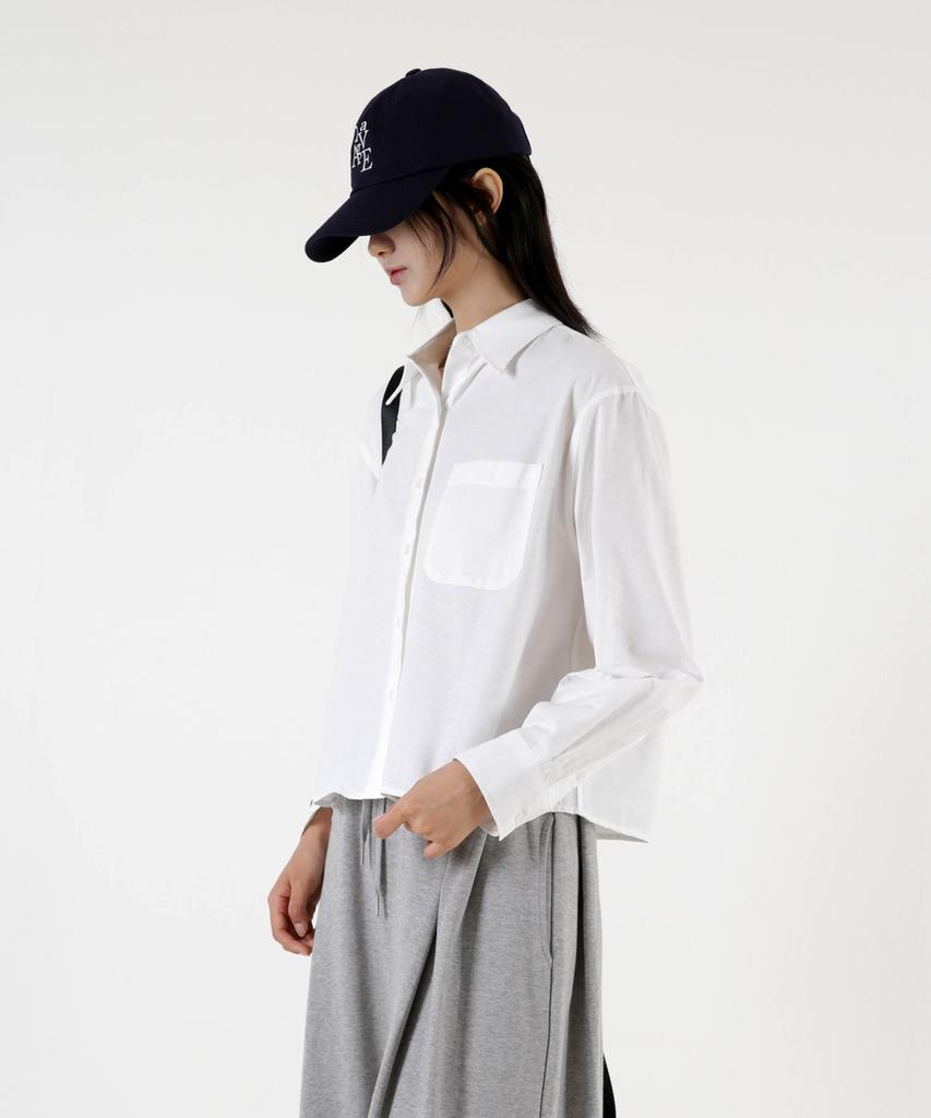 UMM Women'S Oxford Crop Long Sleeve Shirt 5 Colors