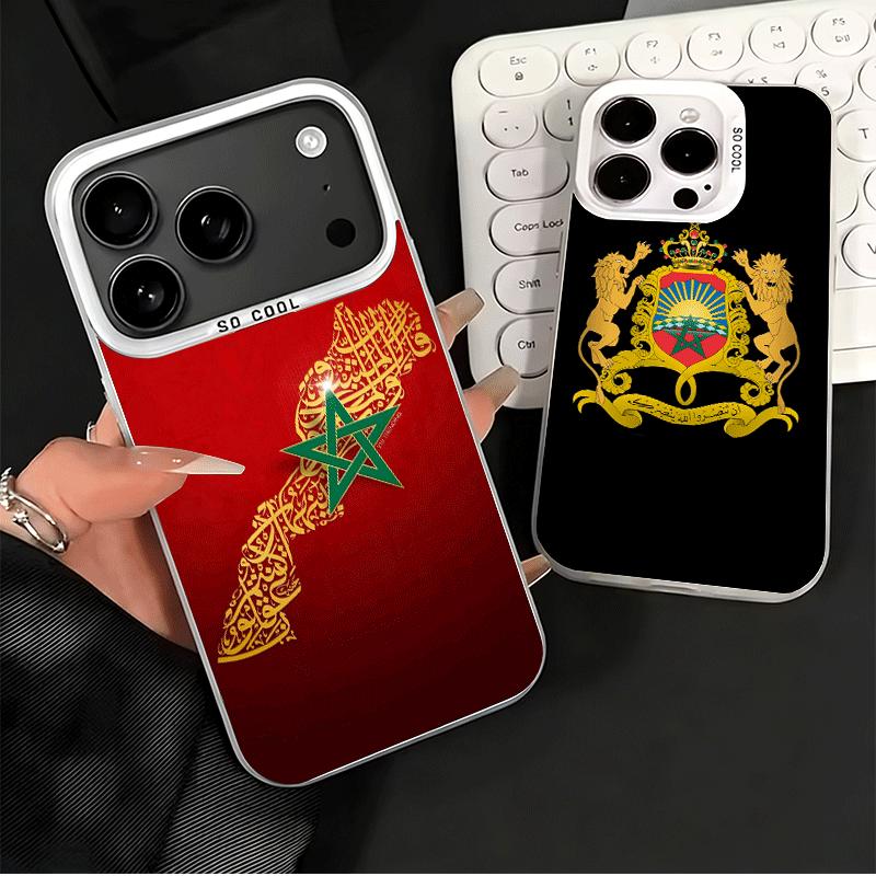 Morocco Flag Shockproof Phone Case for iPhone 17 Air 16 16E 15 Pro Max 14 Plus 13 Mini 12 Back Cover Anti Fall Fundas