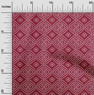 Ткань Cotton Flex Carmine Red с геометрическим узором Bandhani Craft Projects Decor Fabric Printed By The Yard 40 Inch