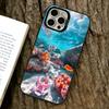 Чехол для телефона с морскими животными для iPhone 17,16,15,14,13,12,11 Plus,Pro Max,XS, Цветной Серебряное Покрытие Внутренняя Крышка