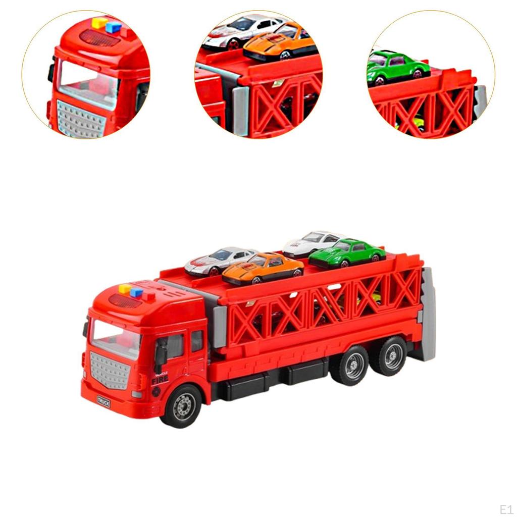 Cars Storage and Transporter Toy Truck Hauler Launch Vehicles Play Set,with Cars,Transport
