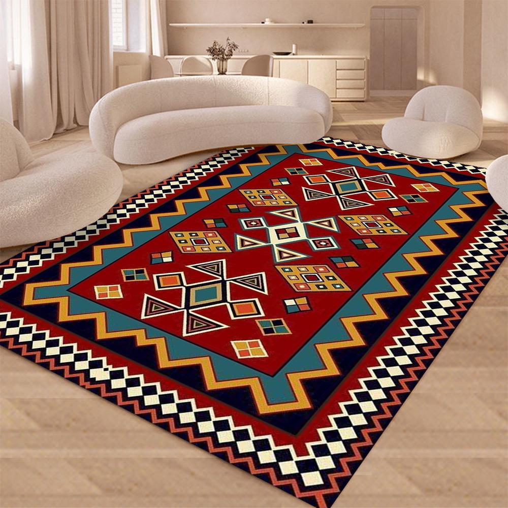 Vintage Persian Style Living Room Carpet Machine Washable Washable Floor Mat Light and Comfortable Bedroom Bedside Rugs