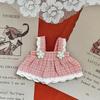 Plaid Doll Dress Up Clothes Cotton Kawaii Mini Doll Skirt Cute Exquisite Doll Skirt  10-15cm Doll