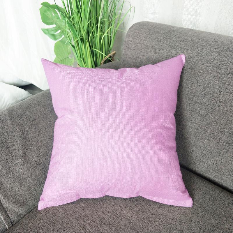 Nordic Faux Linen Solid Color Pillowcase – Cotton Blend Sofa Backrest Cushion