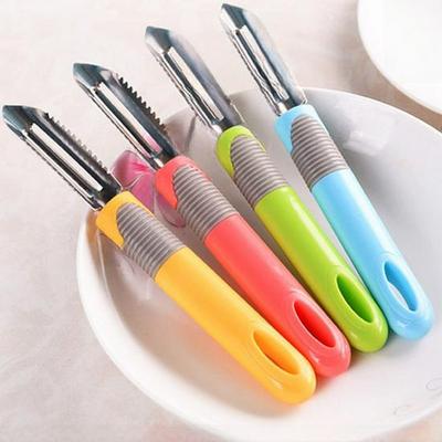 Пластиковая овощечистка с длинной ручкой из нержавеющей стали для кухни