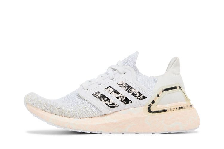 Женские кроссовки adidas Ultra Boost 20 Glam Pack Белый с розовым оттенком (Женский) Облачный белый/розовый оттенок/основной черный