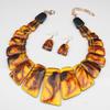 European & American Retro Statement Necklace and Earrings Set for Women