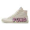 Puma Bari Mid Logo - Кроссовки унисекс белые Whisper-White Prism-Pink Black 387235-01