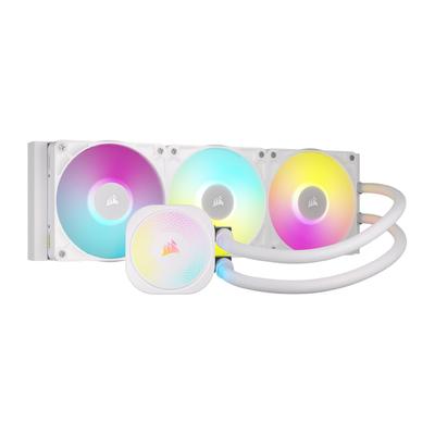 Corsair Жидкостный процессорный кулер ICUE LINK TITAN 360 RX RGB с вентилятором RX120 RGB, совместимый с системным концентратором LGA iCUE LINK, в комплекте белый – – Intel®