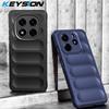 KEYSION Противоударный чехол для Redmi Note 14 Pro+ 5G 14 4G 14 Pro 5G Противоскользящий мягкий силиконовый чехол для задней панели телефона Xiaomi POCO X7 5G