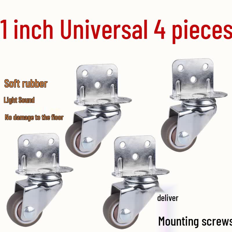 L-shaped TPE Furniture Swivel Casters