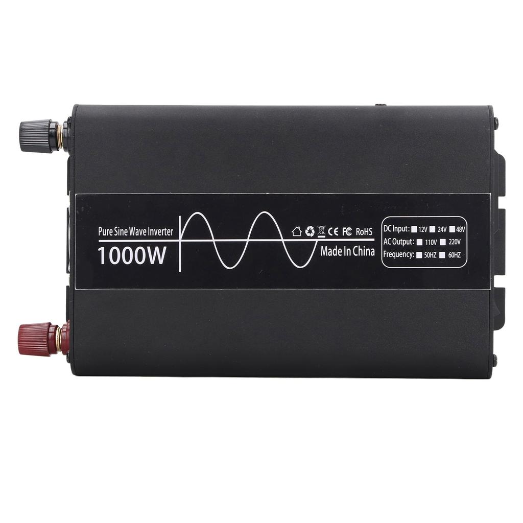 Чистый синусоидальный инвертор 1000 Вт DC48V в AC110V преобразователь напряжения с универсальной розеткой для автомобиля RV
