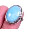 Кольцо в подарок из стерлингового серебра 925 пробы с драгоценным камнем из натурального ларимара Natural Republic S.6 i8o80