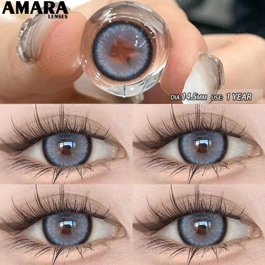 AMARA Colored Contacts Lenses Brown Lenses Purple Lens Natural Look Cosmetics Colored Pupils Eyes Color Lens Soft High Quality