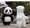 Inflatable Panda & Polar Bear Mascot Costume for Adults - Cartoon Puppet Outfit for Performances & Events
