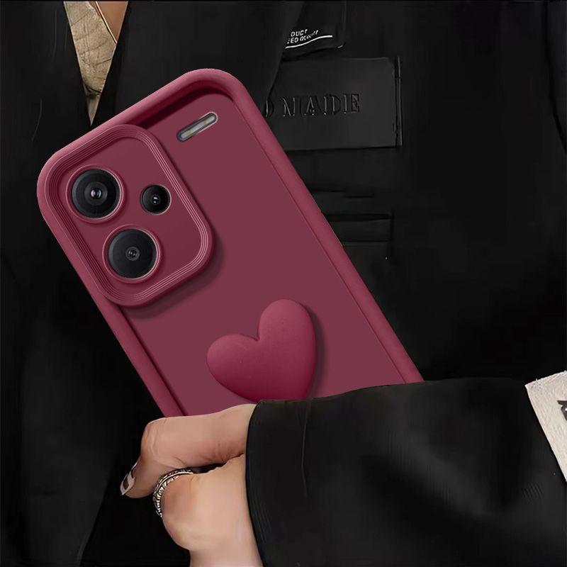 Для Xiaomi Redmi Note 13 Pro Plus Чехол Redmi Note 13 Чехол для телефона Redmi Note 13 Pro 4G 3D Love Heart Lens Противоударная задняя крышка